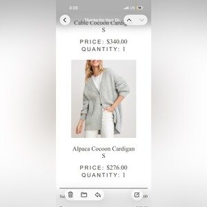 Gray Alpaca Cocoon Cardigan